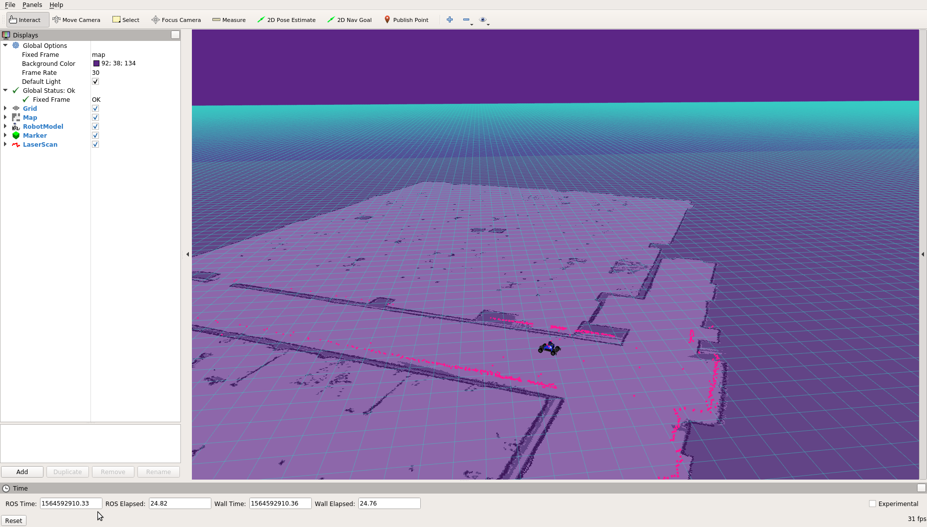 This is an image of the rviz window that should pop up.